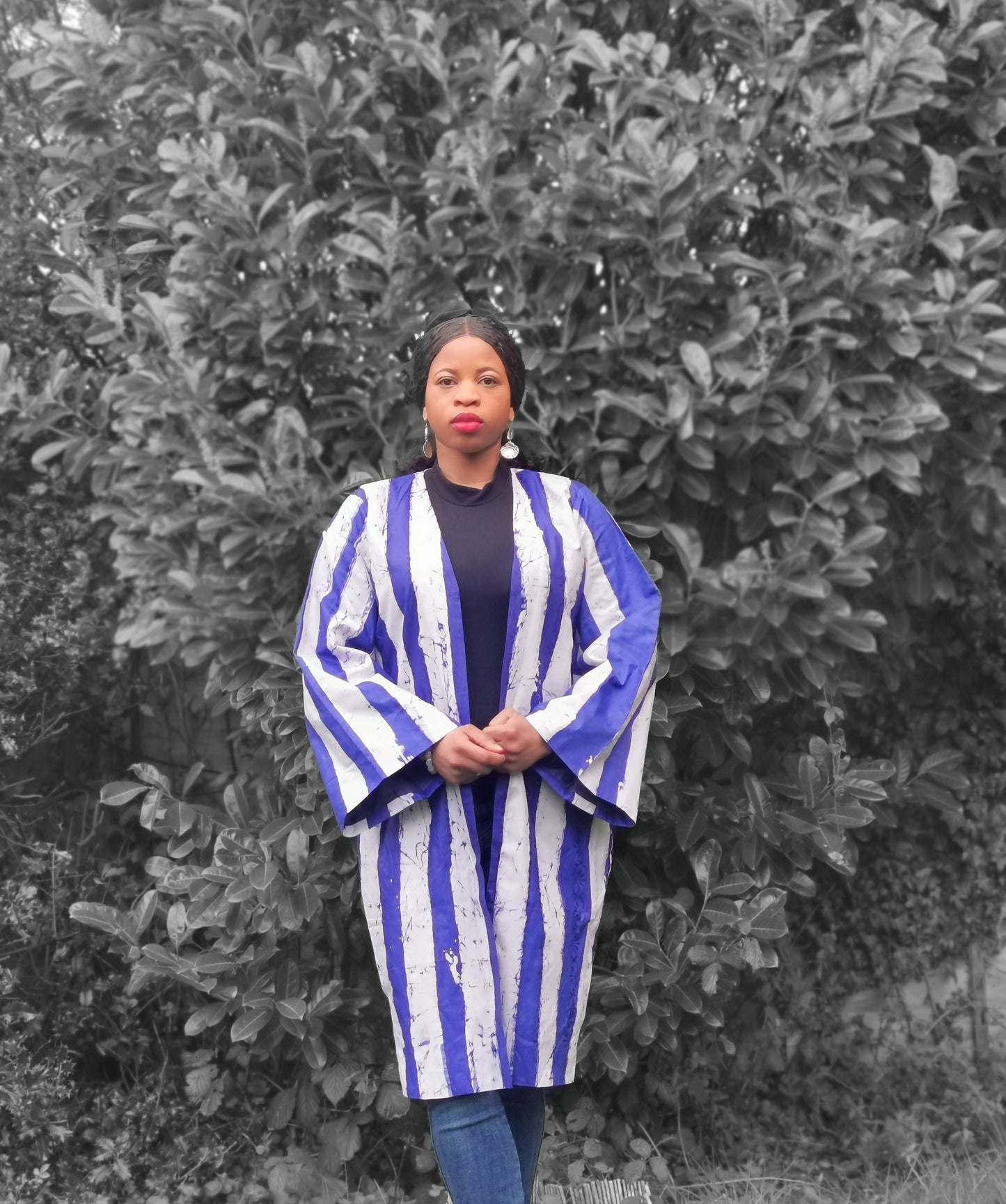 Stripe kimono